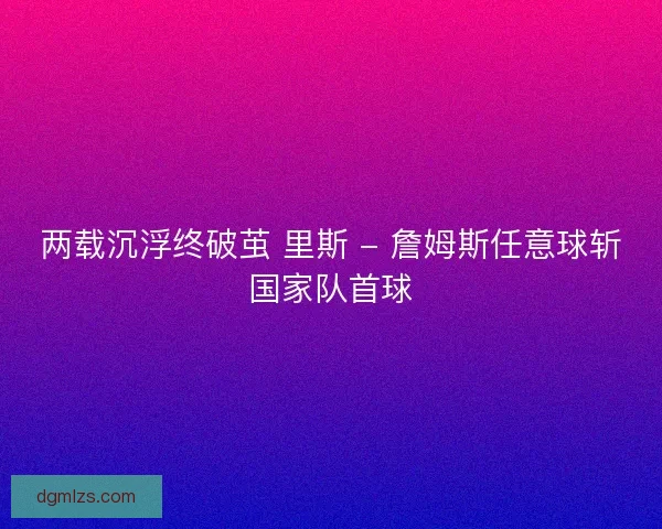 两载沉浮终破茧 里斯 - 詹姆斯任意球斩国家队首球